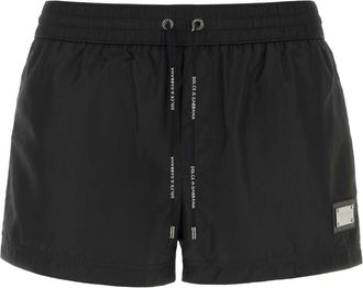 Dolce & Gabbana Black Polyester Swimming Shorts