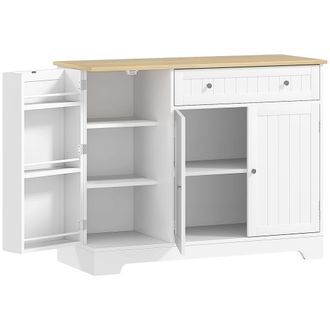 HOMCOM Aparador de cocina 105x40x83 cm blanco