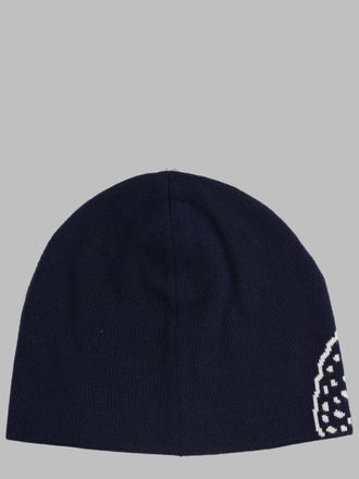 Lacoste RB3021_XCH Jacquard Crocodile Wool Beanie - Navy