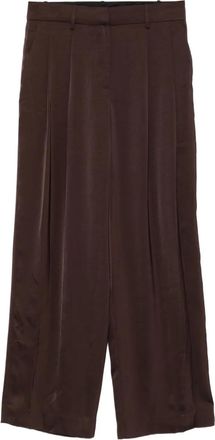 Michael Kors satin wide-leg trousers - Brown