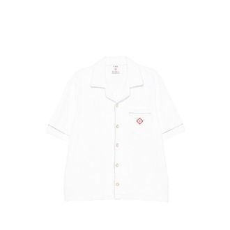 Casablanca Logo-embroidered Textured-finish Shirt