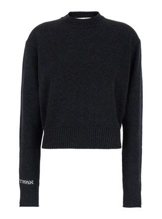 Sportmax Black Knitted Crew Neck Sweater