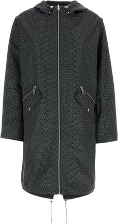 Michael Kors Womens Printed Parka - Dark Grey - Size X-Small