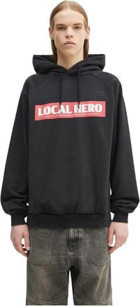 Martine Rose Cotton Sweatshirt Raglan - Heren - Hoodies - Zwart - S - Katoen - Hoodies & sweatvesten
