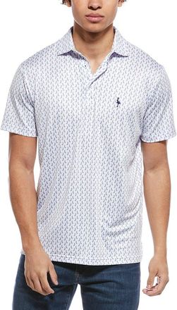 Tailorbyrd Tailorbyrd Flamingos Printed Performance Polo Shirt