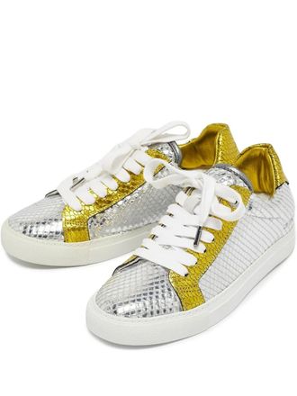 Zadig&Voltaire snakeskin-effect sneakers - Silver