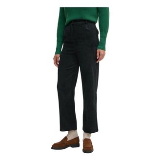 Benetton Dames, Broeken, Zwart, Maat: M Corduroy