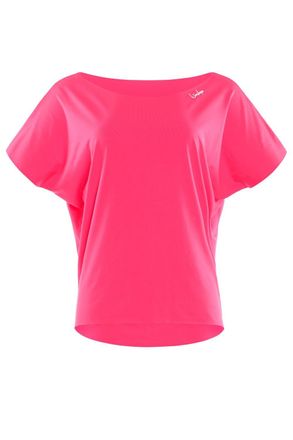 Winshape Oversize-Shirt WINSHAPE DT101, Damen, Gr. XXL, pink (neon pink), 80% Polyester, 20% Elasthan, U-Boot-Ausschnitt, Shirts Oversize-Shirt, Functional