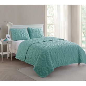 VCNY Home Shore Embossed Quilt Set - Queen in Blue at Nordstrom Rack