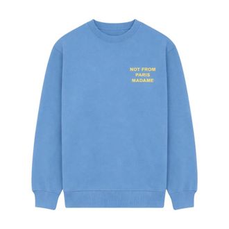 Dr&ocirc;le de Monsieur Sweatshirts, male, Blue, Size: L Le Slogan Sweatshirt