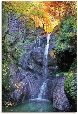 Artland Wandbild »Niedersonthofener Wasserfall im Allgäu« Wasserfallbilder 1 Stk. tlg. als Leinwandbild, Poster in verschied. Grössen