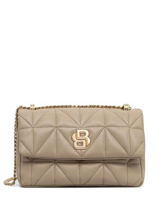 BOSS quilted chain shoulder bag - women - Recycled Polyester/Recycled Polyurethane/Polyurethane/Polyester - One Size - Neutrals