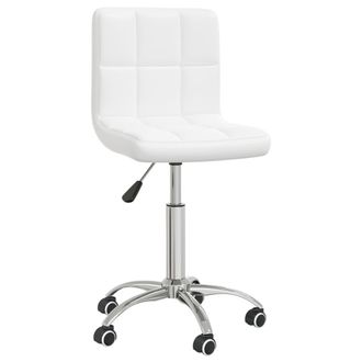 vidaXL Vidaxl - Silla De Comedor Giratoria Cuero Sint&eacute;tico Blanco