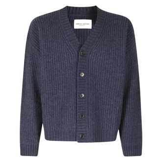 Roberto Collina Cardigan Over - Heren - Truien - Blauw - Maat: L Wol