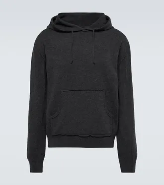 Maison Margiela Black Cotton Hoodie With Front Logo from