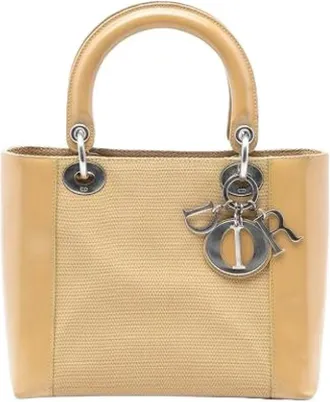 Dior Pre-owned Handbags, female, Beige, Size: ONE SIZE Pre-owned Lady Dior
