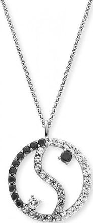 Engelsrufer Womens ERN-YIYABAL-39-ZI Ladies Yin Yang Necklace - Multicolour Sterling Silver - One Size