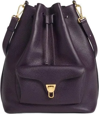 Coccinelle Beat Generatio Leather Bucket Bag - Purple