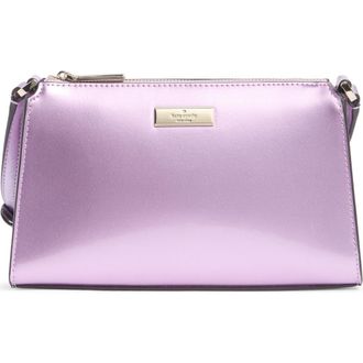 Kate Spade New York kenzie patent fabric mini crossbody bag in Quartz Pink at Nordstrom Rack