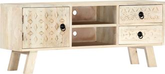 vidaXL Vidaxl - Mueble Para Tv De Madera Maciza De Mango 110x30x44 Cm