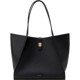 Lanvin Concerto Arp&egrave;ge Leather Tote Bag in Black at Nordstrom