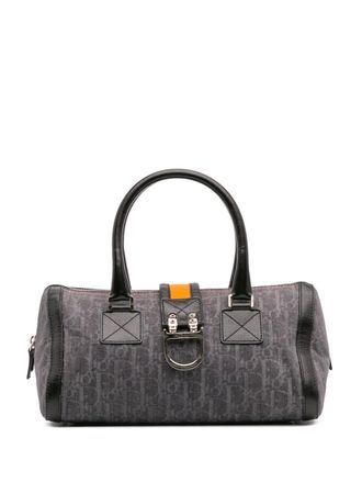 Dior 2005 Diorissimo Trotter Denim Flight boston bag - women - Calf Leather/Denim - One Size - Blue