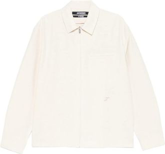 Jacquemus Mecano Embroidered-logo Zip Shirt