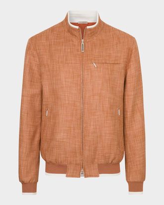 Stefano Ricci Men & apos;s Zip-Pocket Blouson
