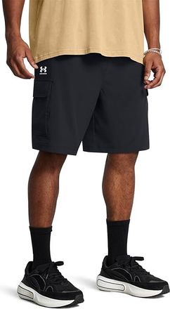 Under Armour Vibe Woven Cargo Shorts Mens Shorts Black/White : LG, Elastane/Polyester