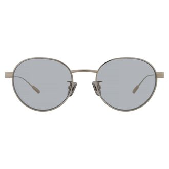 Moncler Subtila Solid Grey Round Unisex Sunglasses ME4006TD 100787 53