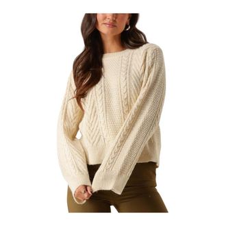 Modstr&ouml;m Grannon MD O-Neck Top - Dames - Ronde hals truien - Beige - M - Wol - Truien & Vesten