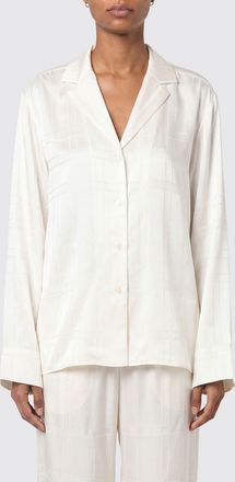 Toteme Camicia pigiama in seta con stampa monogram e fit relaxed