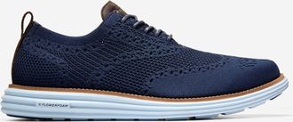 Cole Haan Mens &Oslash;riginal Grand Remastered Stitchlite Oxford Shoes - Blue Size 10.5