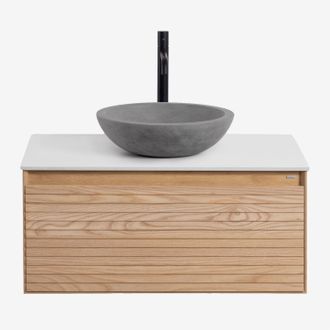 Sklum Sklum - Conjunto De Mueble De Ba&ntilde;o En Madera De Fresno Tedrik