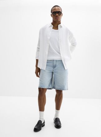 Le 31 Mens Pale blue denim jort Inseam: 11