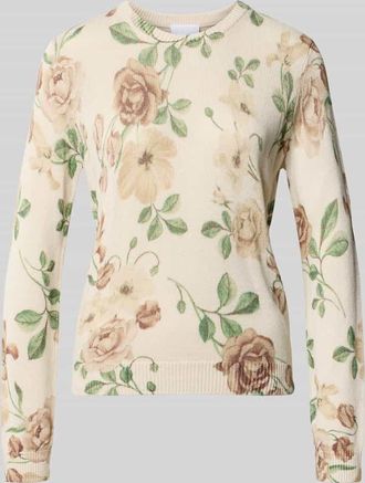 Jake*s Strickpullover aus Leinen-Mix mit Viskose-Anteil in Ecru, Gr&ouml;&szlig;e XXL