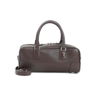 Loewe Dark Brownie Calf Skin Amazona 23 Cropped Bag-Donna