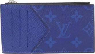 Louis Vuitton Cobalt Coated Canvas Leather Coin Purse/Coin Case (Pre-Owned)