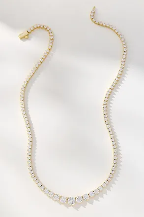 Melinda Maria Not Your Basic Graduated Tennis Necklace