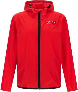 Comme Des Gar&ccedil;ons Red Logo Hood Jacket