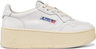 Autry Womens Medalist Platform Leather Sneakers White