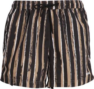 BOSS striped drawstring shorts - men - Recycled Polyester/Recycled Polyester - S - Black