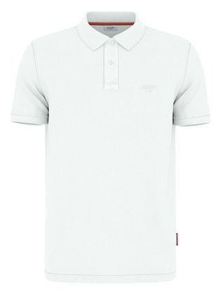 Joop Poloshirt JOOP JEANS Ambrosian, Herren, Gr. XXL, weiss (wei&szlig;), Jersey, Obermaterial: 95% Baumwolle, 5% Elasthan, clean, unifarben, klassisch, Rundhals
