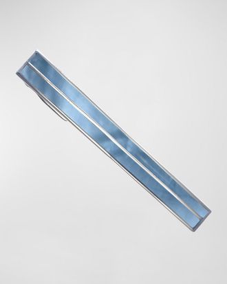 Link Up Mens Mother-Of-Pearl Stripe Tie Bar
