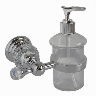 Trade Shop Trade Shop - Porta Sapone Dispenser Sapone Liquido Vetro Montaggio Parete Bagno Crystal 52831