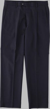 Be Able Blue Buttoned Tailored Polyester-Blend Formal Pants