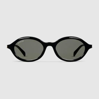 Gucci Round Frame Sunglasses, Black