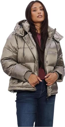 Mos Mosh Dames Jassen Mmjilly Metallic Down Jacket - Dames - Winterjassen - Grijs - L - Jassen