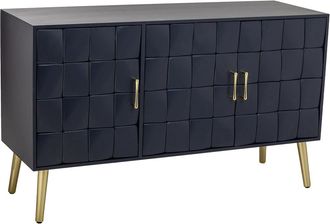Wanderlust Deco Aparador De Madera Negro 120x41.5x71h Cm