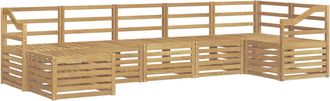vidaXL Conjunto De Sof&aacute;s De Exterior 7 Uds. Blanco Vidaxl